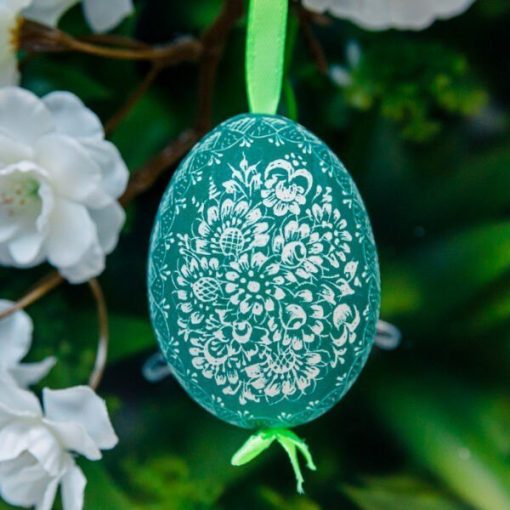 Regional Easter egg - Opole - hen - green
