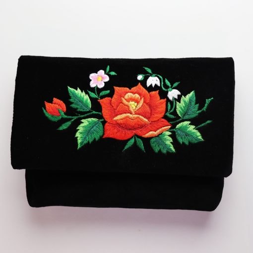 Handbag - Clutch bag - Rose with a bud