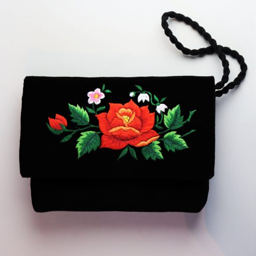Handbag - Clutch bag - Rose with a bud - Image 2