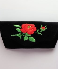 Etui na okulary - Czerwona róża