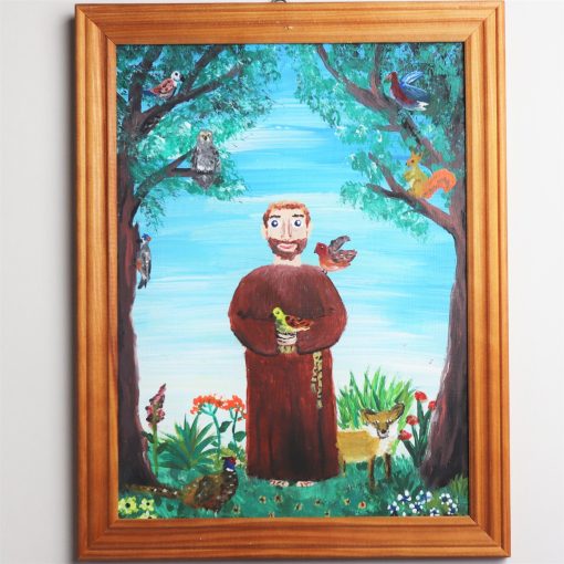 Eugeniusz Węgiełek - Saint Francis of Assisi - picture on the board