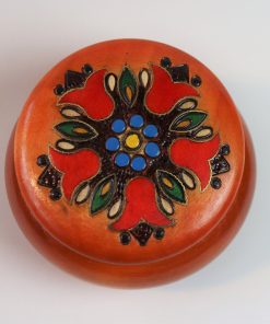 Szkatułka drewniana - Okrągła - Brązowa