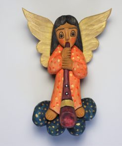 Andrzej Wojtczak - An orange angel hanging with a trumpet