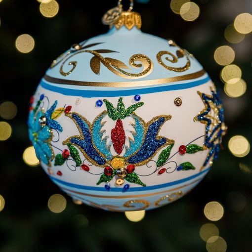 Regional Christmas Ornament - Embroidery - Kashubian embroidery.