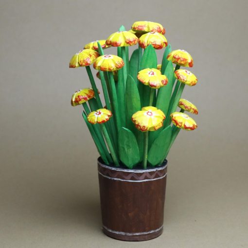 Elżbieta Adamska - Orange primroses in a pot