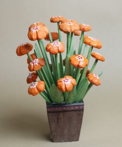 Elżbieta Adamska - Pomarańczowe prymulki w doniczce