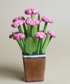 Elżbieta Adamska - Różowe prymulki w doniczce